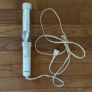 CONAIR curling iron  Silver and White Curling Iron 1.5” barrel